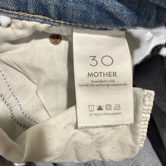 MOTHER The Tomcat Crop Straight Leg Jeans Works At My Feet Wash Size 30 - Picture 6 of 8